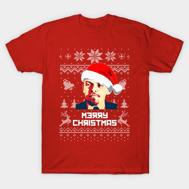 Vladimir Lenin Merry Christmas T-Shirt by Nerd_art